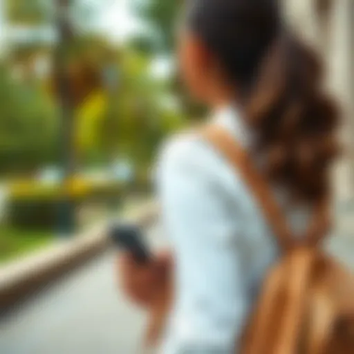 Stylish Campus Backpack on Campus Stylish campus backpack on a university campus