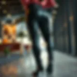 Stylish Padded Bum Leggings Stylish padded bum leggings showcased in a modern setting