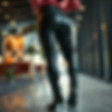 Stylish Padded Bum Leggings Stylish padded bum leggings showcased in a modern setting