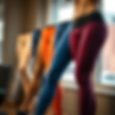 Color Variety in Thigh Shaper Leggings Diverse range of thigh shaper leggings in various colors