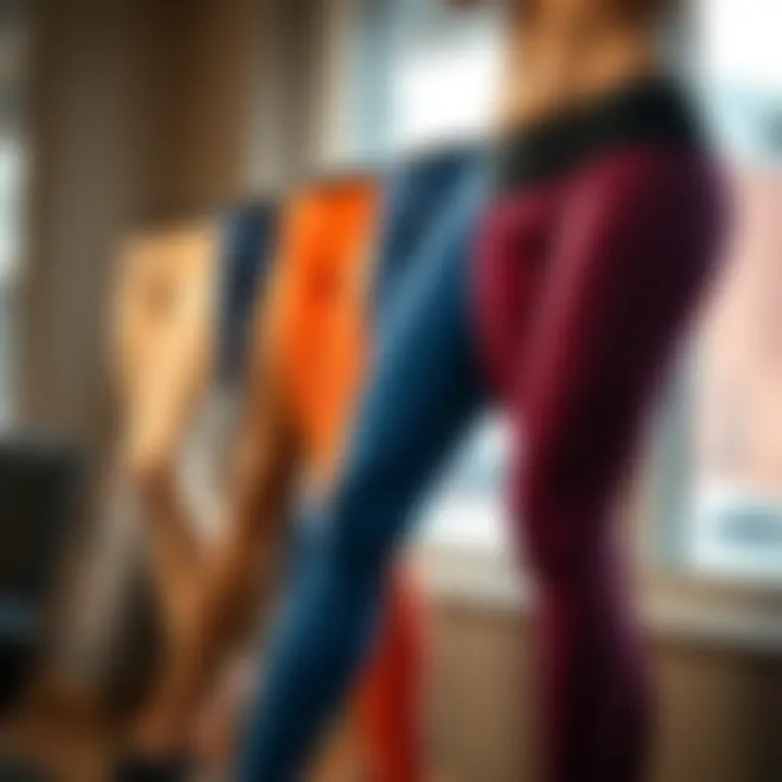 Color Variety in Thigh Shaper Leggings Diverse range of thigh shaper leggings in various colors