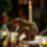 Intricate bear candle holder showcasing craftsmanship