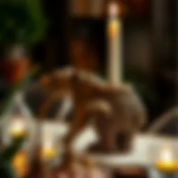 Intricate bear candle holder showcasing craftsmanship