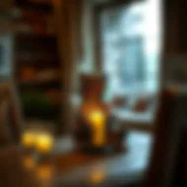 A bear candle holder enhancing a rustic décor