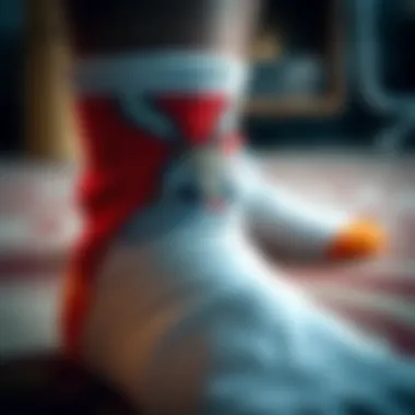 Intricate Design of Bugs Bunny Socks Close-up of the unique design elements of Bugs Bunny socks