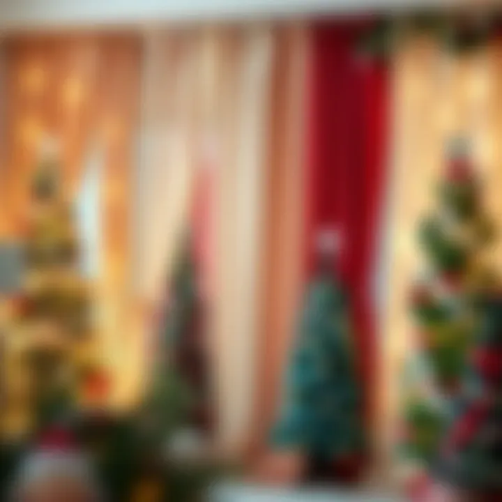 Diverse Styles of Christmas Tree Curtains Different styles of Christmas tree curtains displayed together