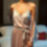 Elegant nightgown adorned with intricate lace details