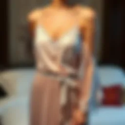 Elegant nightgown adorned with intricate lace details