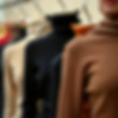 Different fabric options for turtlenecks