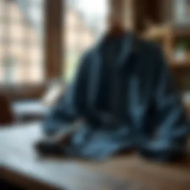The Timeless Charm of Lined Denim Classic lined denim shirt displayed on a rustic wooden table