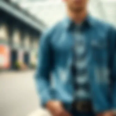 Embracing Sustainability in Denim Fashion Sustainable practices in denim production illustrated with eco-friendly symbols