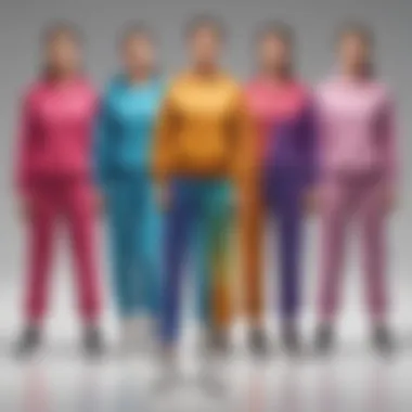A Spectrum of Style: Colorful Sweatsuit Choices Diverse range of colorful workout sweatsuits displayed