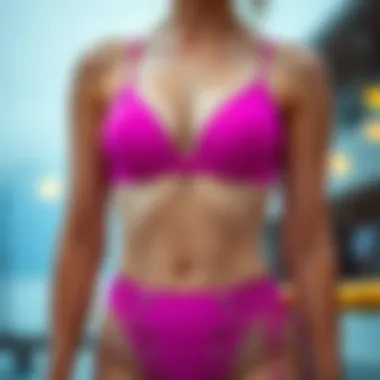 Stylish High-Waisted Bikini and Push-Up Bra Combo Stylish pairing of high-waisted bikini with push-up bra