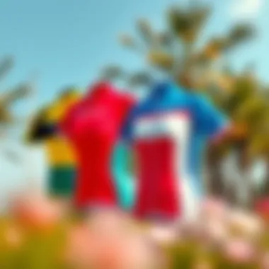 Diverse Selection of Plus Size Bike Jerseys An array of stylish plus size bike jerseys in vibrant colors