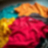 Vibrant t-shirt color palette showcasing various hues