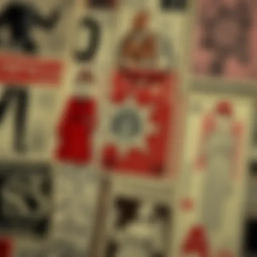 Historical Context of Clothing Stamps An artistic representation of clothing stamps illustrating their historical context.