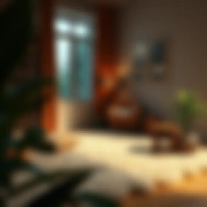 Comfortable Reading Nook with Crawling Rug A cozy reading nook with a soft crawling rug enhancing the ambiance