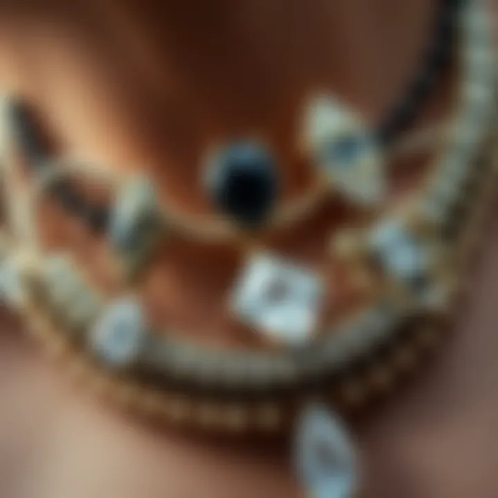 Materials and Craftsmanship in Adornment Close-up of unique materials used in body jewellery