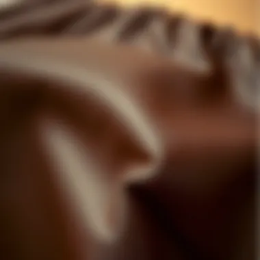 Texture and Quality of Leather Fabric Close-up of leather fabric showcasing texture and quality