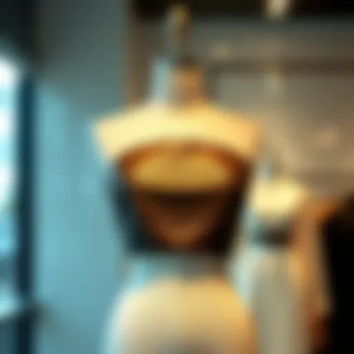 Elegant Leather Strapless Top on Display A stylish leather strapless top displayed elegantly on a mannequin