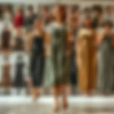 Historical evolution of the overall dress displayed in a collage of vintage photographs