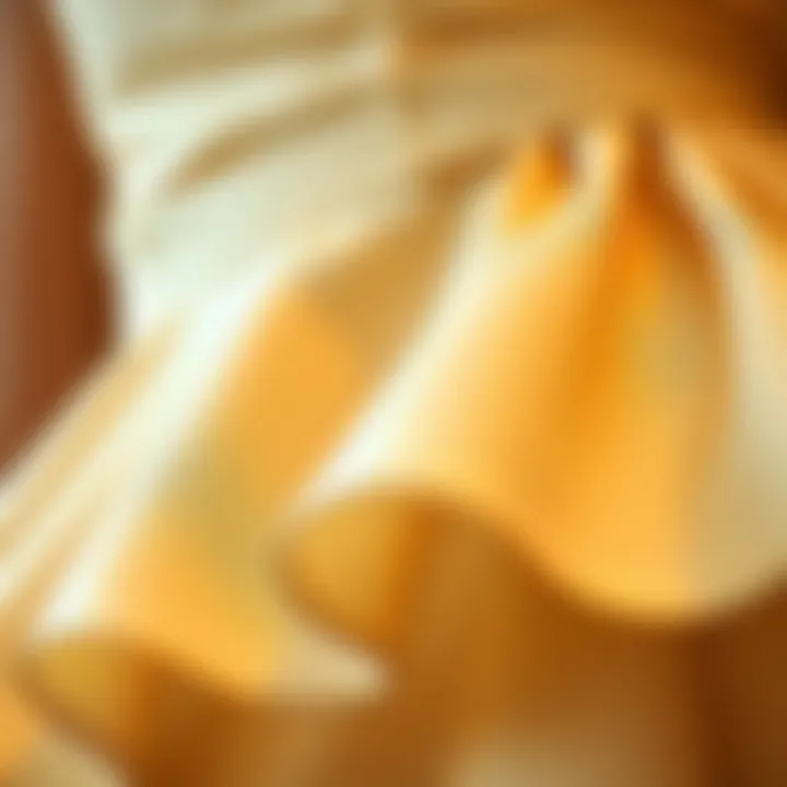 Close-up of Peplum Dress Detailing Close-up of peplum dress detailing and fabric texture