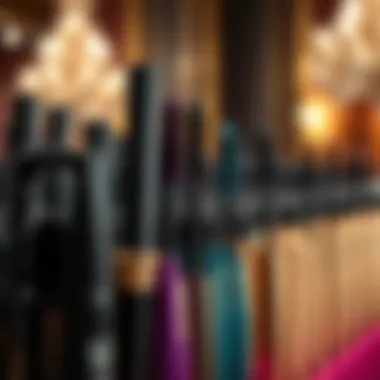 Choosing the Right Mascara for Luscious Lashes A collection of high-quality mascara tubes in an elegant display