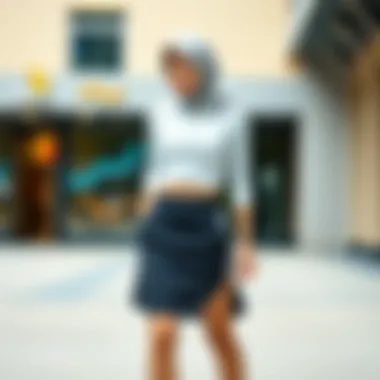 Modest Sport Skirt Fashion Outfit Fashionable outfit featuring a modest sport skirt and athletic top