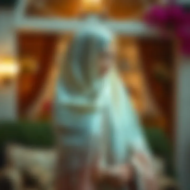 Trendy shawl styles adorning wedding ensembles