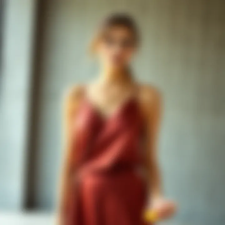 Layering with Satin Tank Dress Stylish layering with a satin tank dress