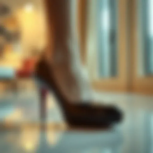 Round Toe Pump Elegance Elegant round toe pump in a fashionable setting