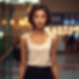 Elegant display of a square neck tank dress showcasing its unique neckline