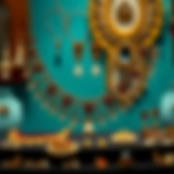 Cultural Significance in Jewelry History A historical display of vintage necklace and earring sets reflecting cultural significance over time.