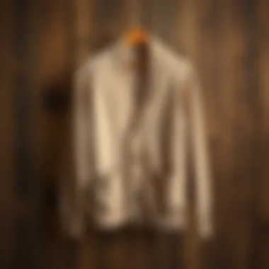 Classic Plain Cardigan A classic plain cardigan displayed on a rustic wooden background, showcasing its texture and simplicity.