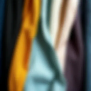 Fabric Choices for Cardigans An array of fabric swatches used in plain cardigans, emphasizing the different materials available.