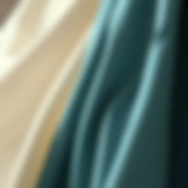 Close-up of various fabric textures suitable for tunic dresses