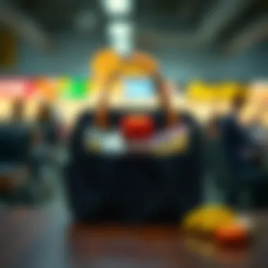 Functionality in Design Organized lunch bag showcasing pocket features