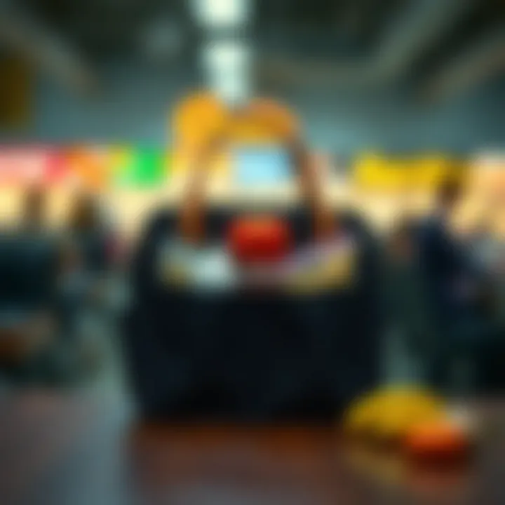 Functionality in Design Organized lunch bag showcasing pocket features