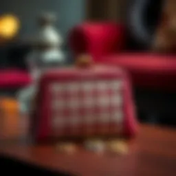 Elegant small coin purse with intricate design