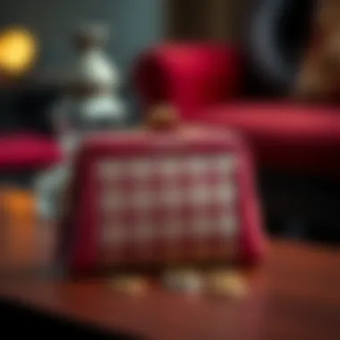 Elegant small coin purse with intricate design