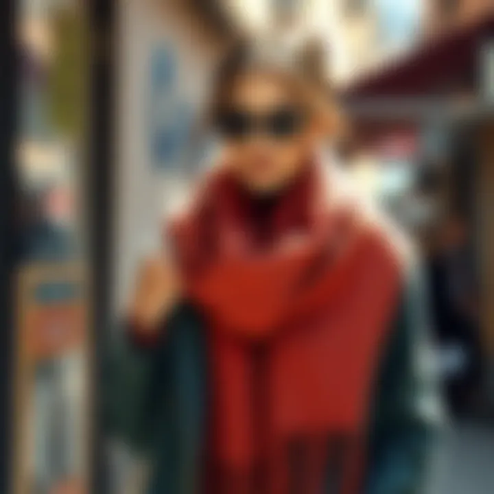 Chic Styling with Thick Shawls A chic outfit featuring a thick shawl as a statement piece