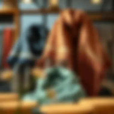 Sustainable Fabrics for Modern Shawls Sustainable fabric options for thick shawls displayed beautifully