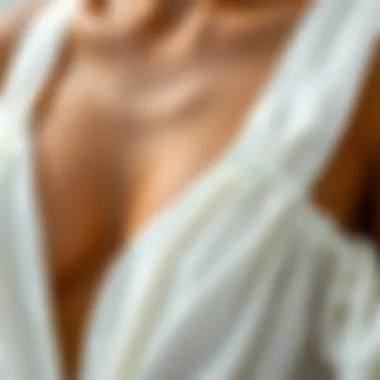 Detailed Fabric Texture of the White Thick Strap Dress Close-up of the fabric and texture of a white thick strap dress