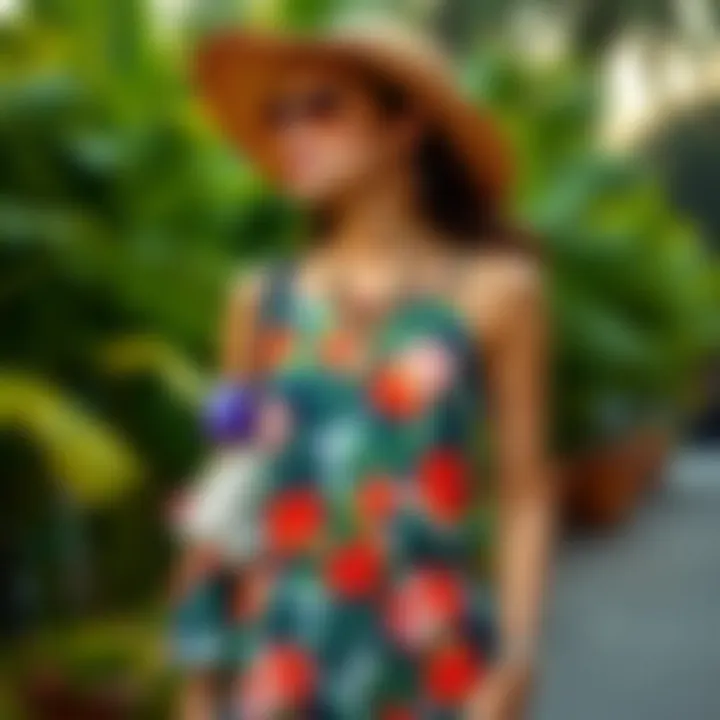Accessories to Enhance Tropical Style Fashion accessories complementing a tropical print romper