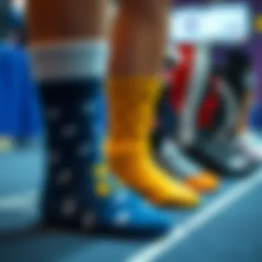 A stylistic representation of different materials used in anime sock production