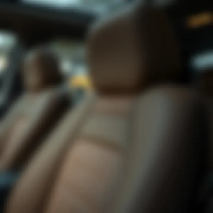 Durable Material Overview Close-up of durable material used in car seat covers