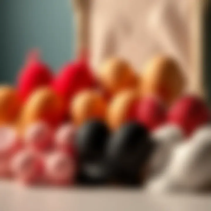 A stylish arrangement of various push up nipple covers in different shapes and materials.