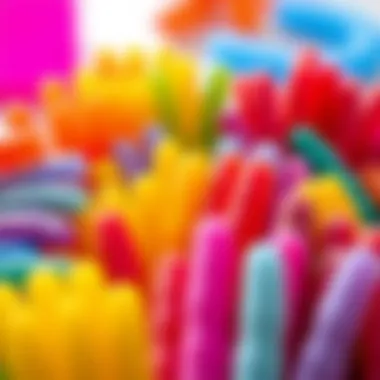 An array of silicone finger cots in various colors, emphasizing their versatility