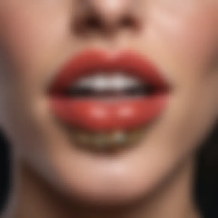 Close-up showcase of various snakebite lip ring styles