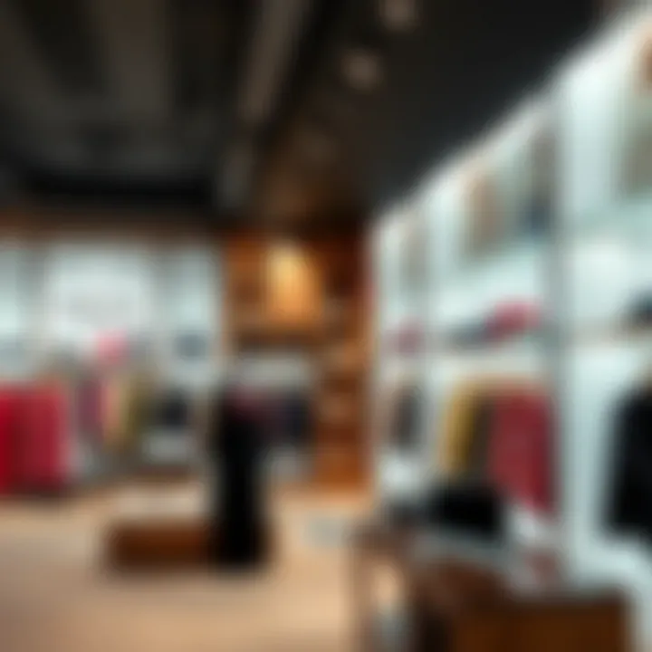 Premium Brand Display in Fashion Retail Elegant store display highlighting premium brand positioning